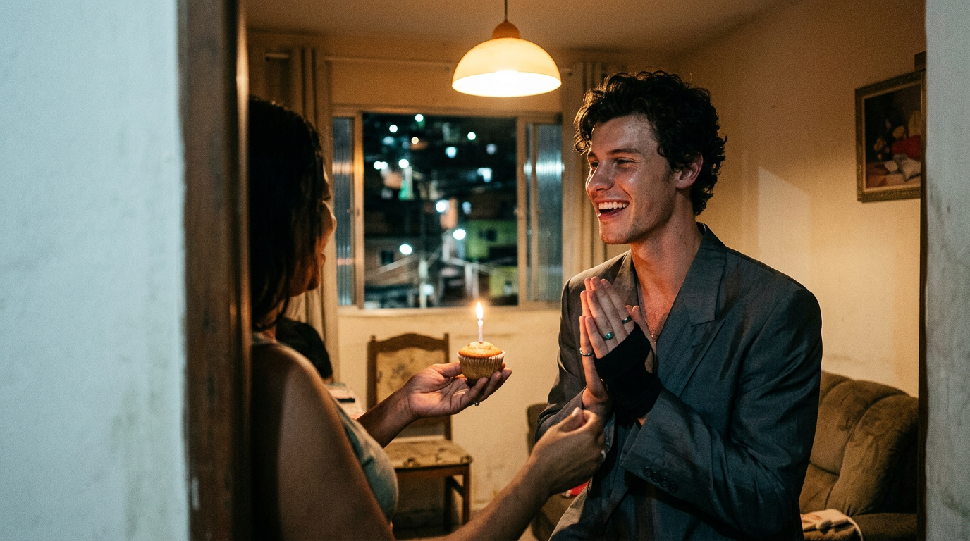 Shawn Mendes fejrer kærestens fødselsdag i brasiliansk slum