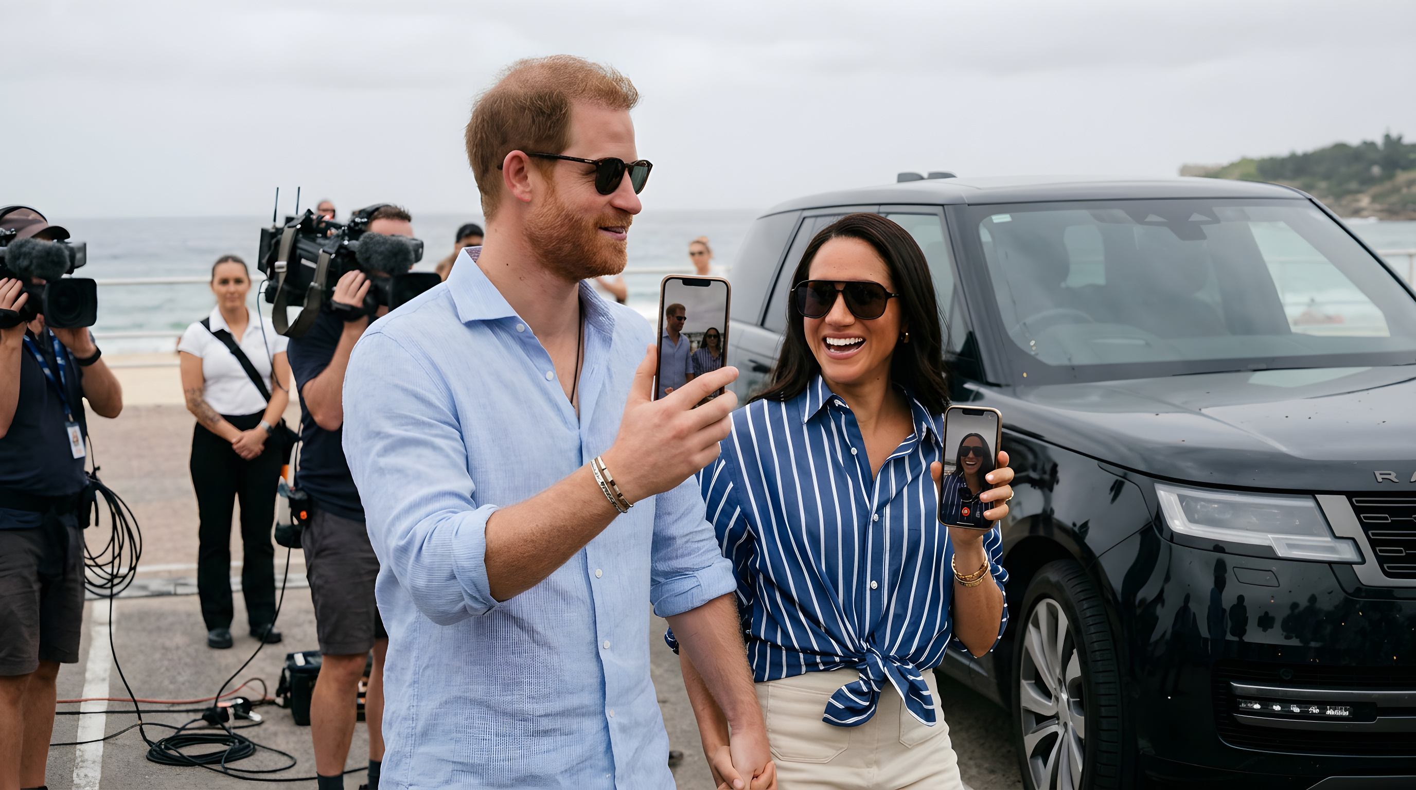 Prins Harry overrasker Meghan Markle på direkte tv