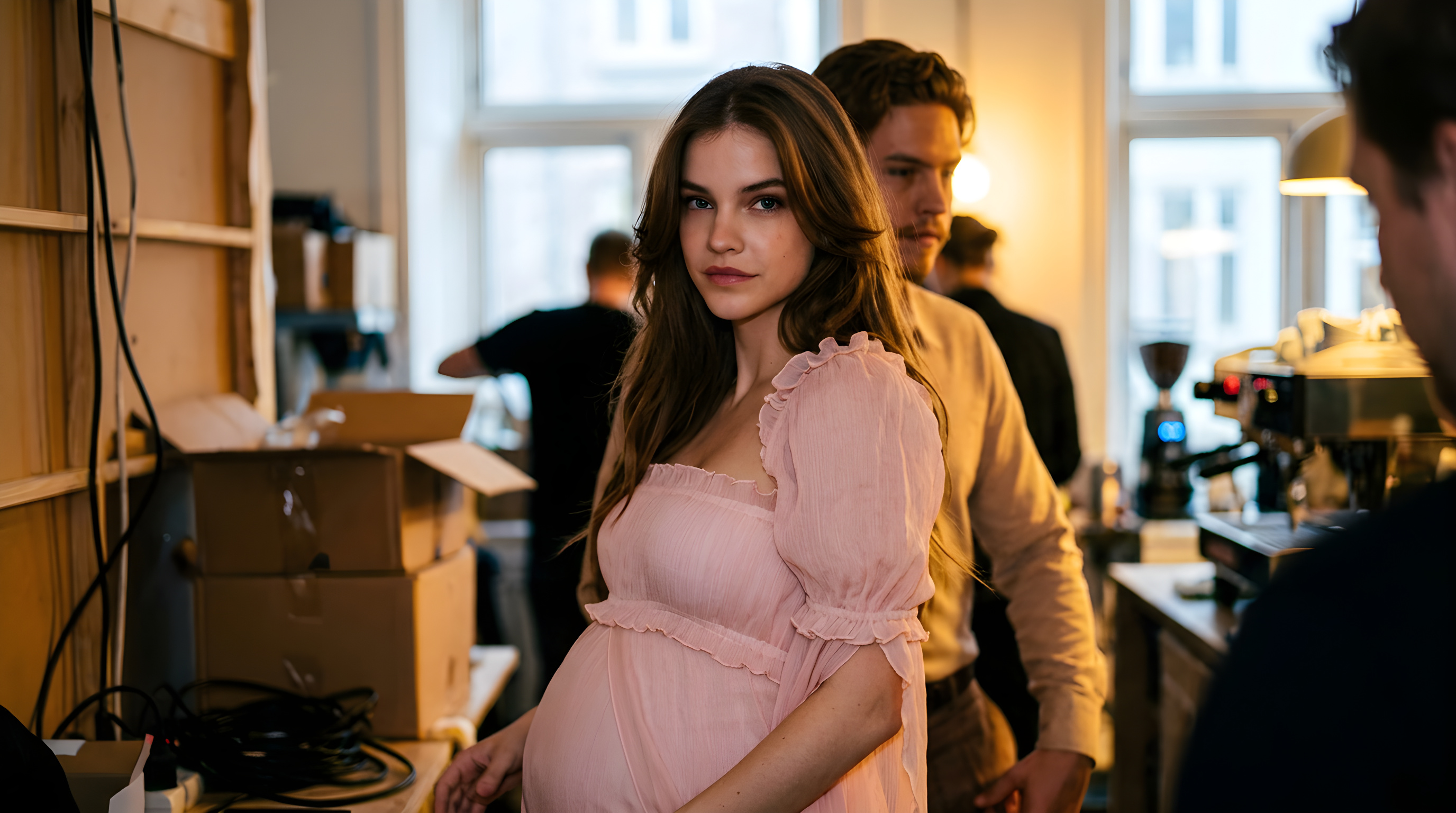 Barbara Palvin viser maven frem i historisk modetøj