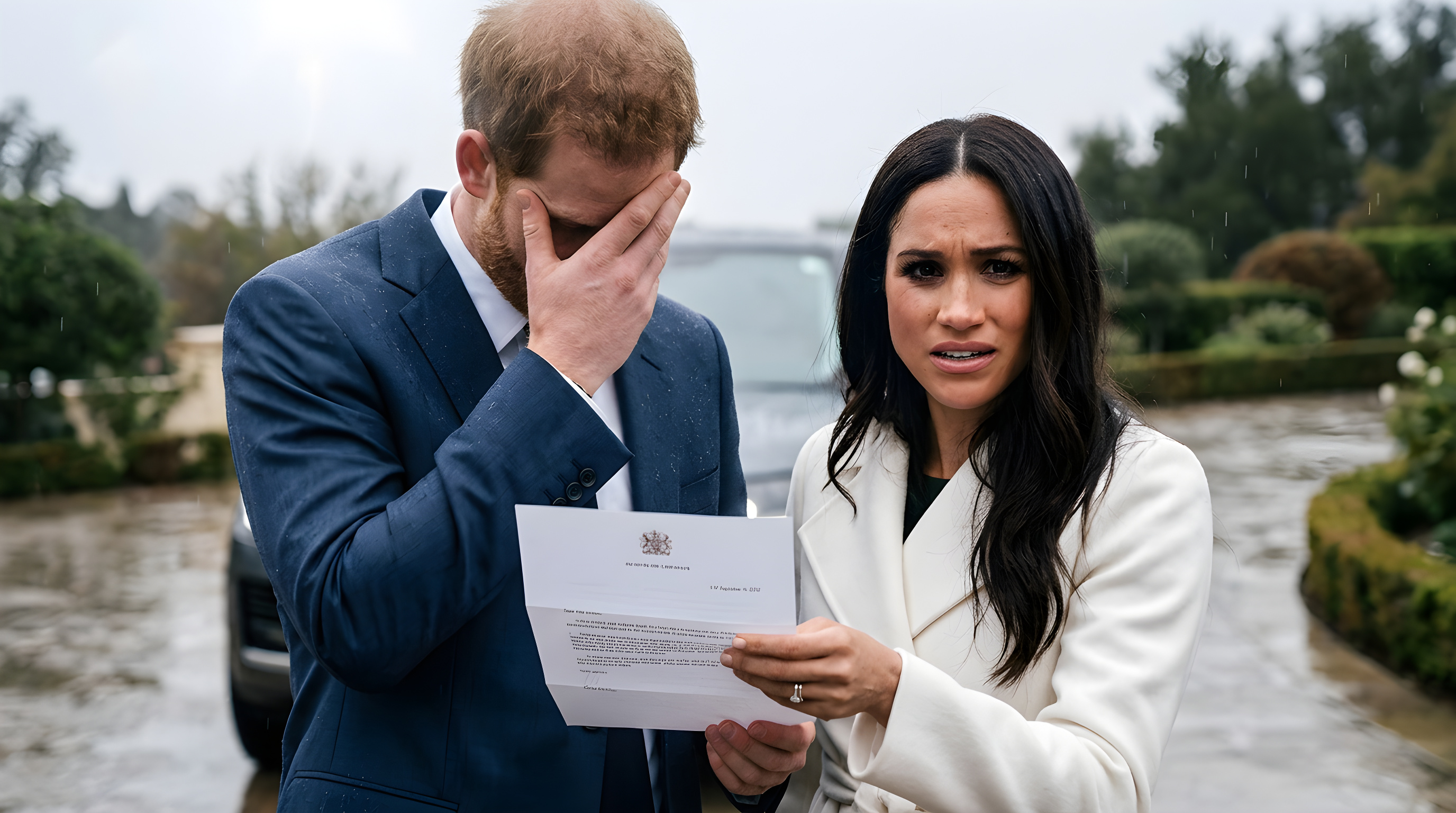 Harry og Meghan raser over nyt brev fra kong Charles
