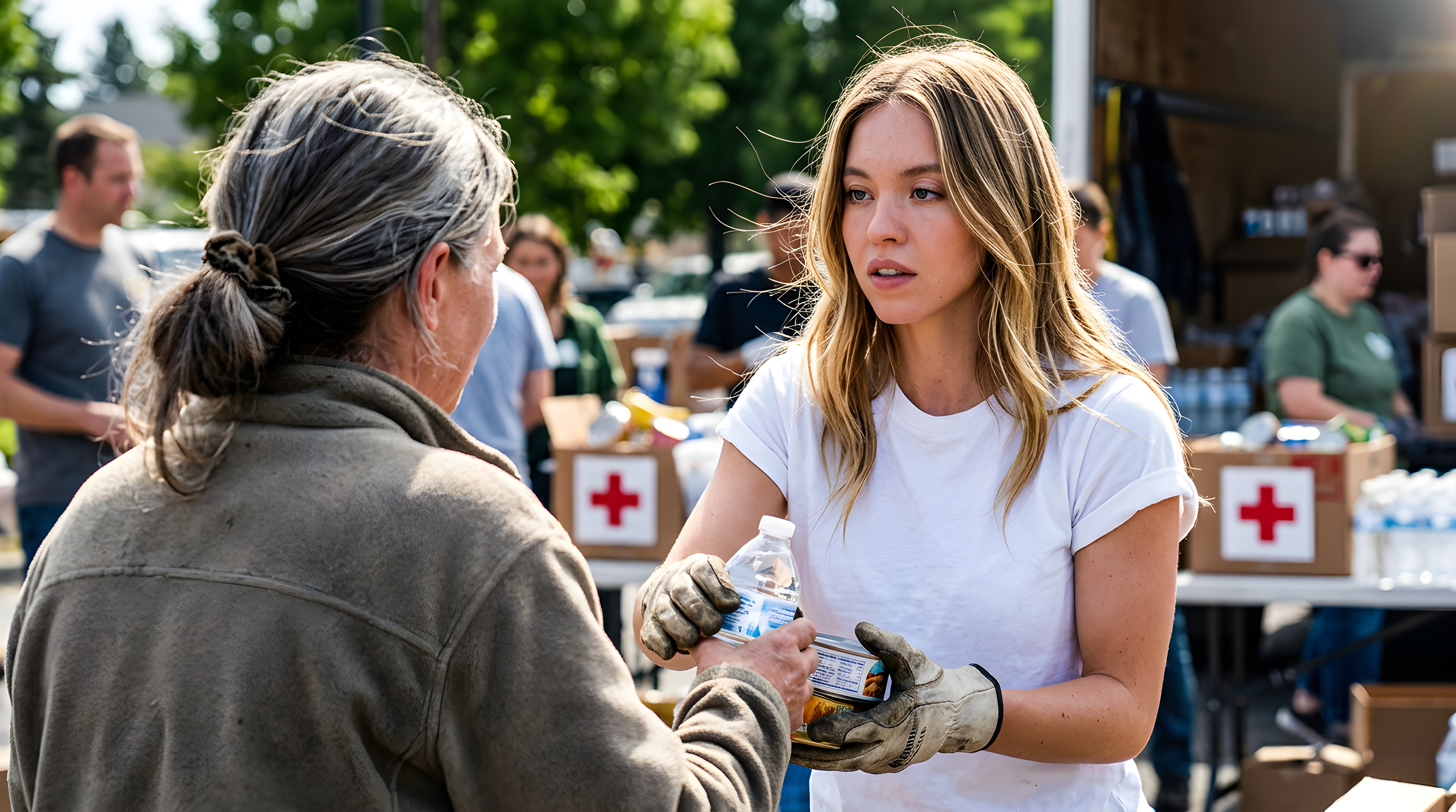 Sydney Sweeney hyldes for at hjælpe brandofre i sin hjemby