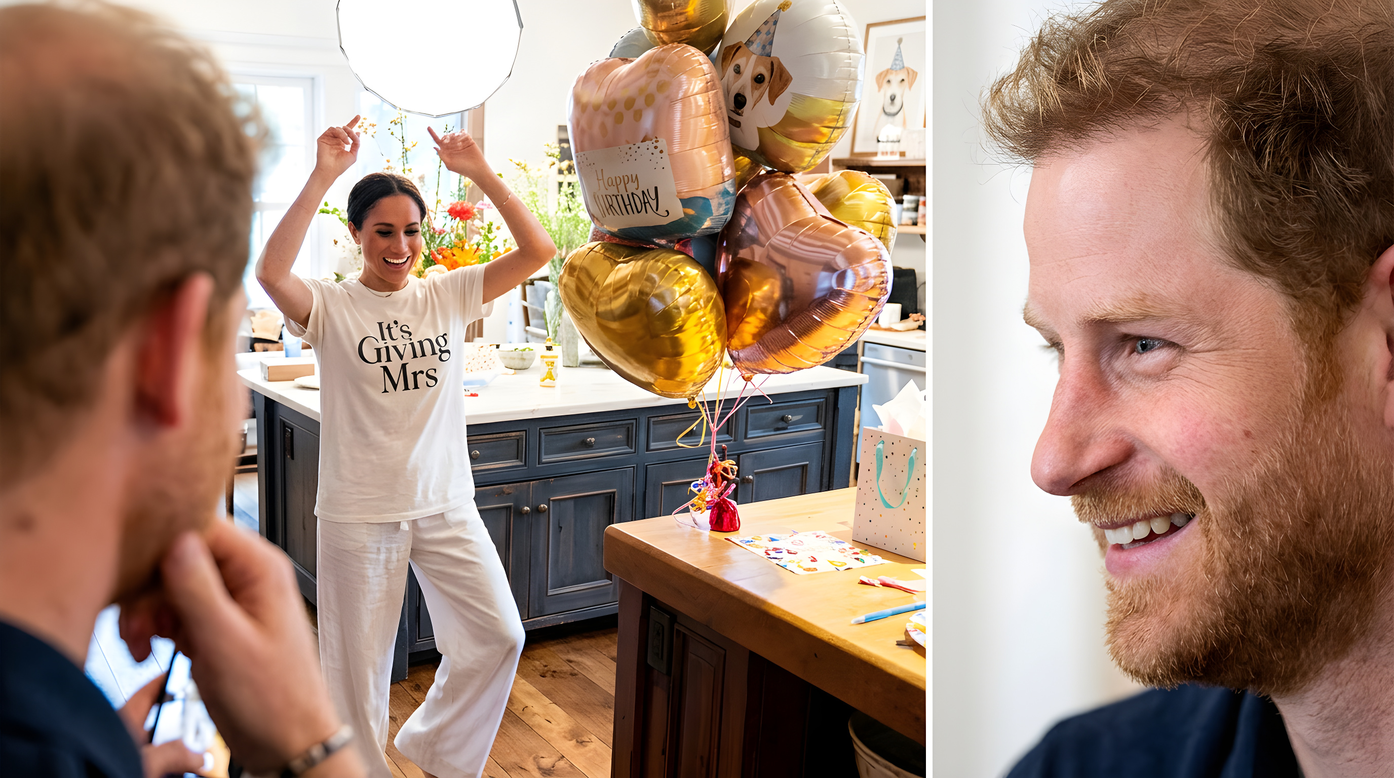 Prins Harry reagerer på Meghans sjove dans i køkkenet