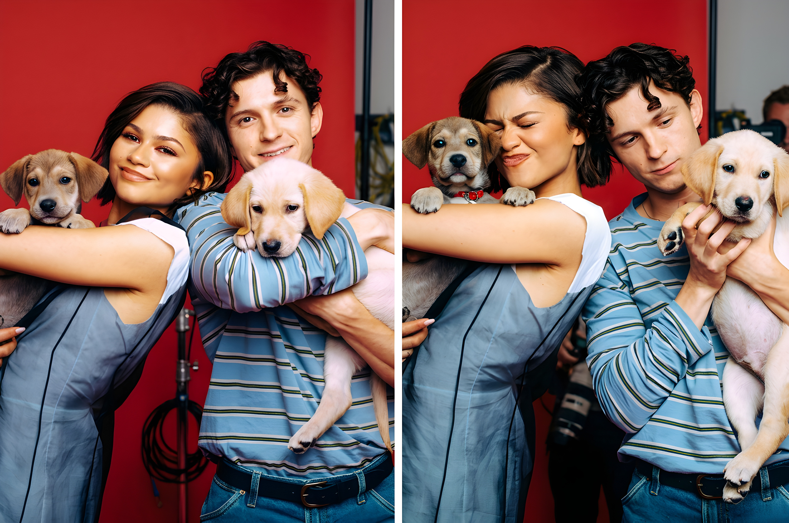 Tom Holland og Zendaya bliver overøst med hvalpe