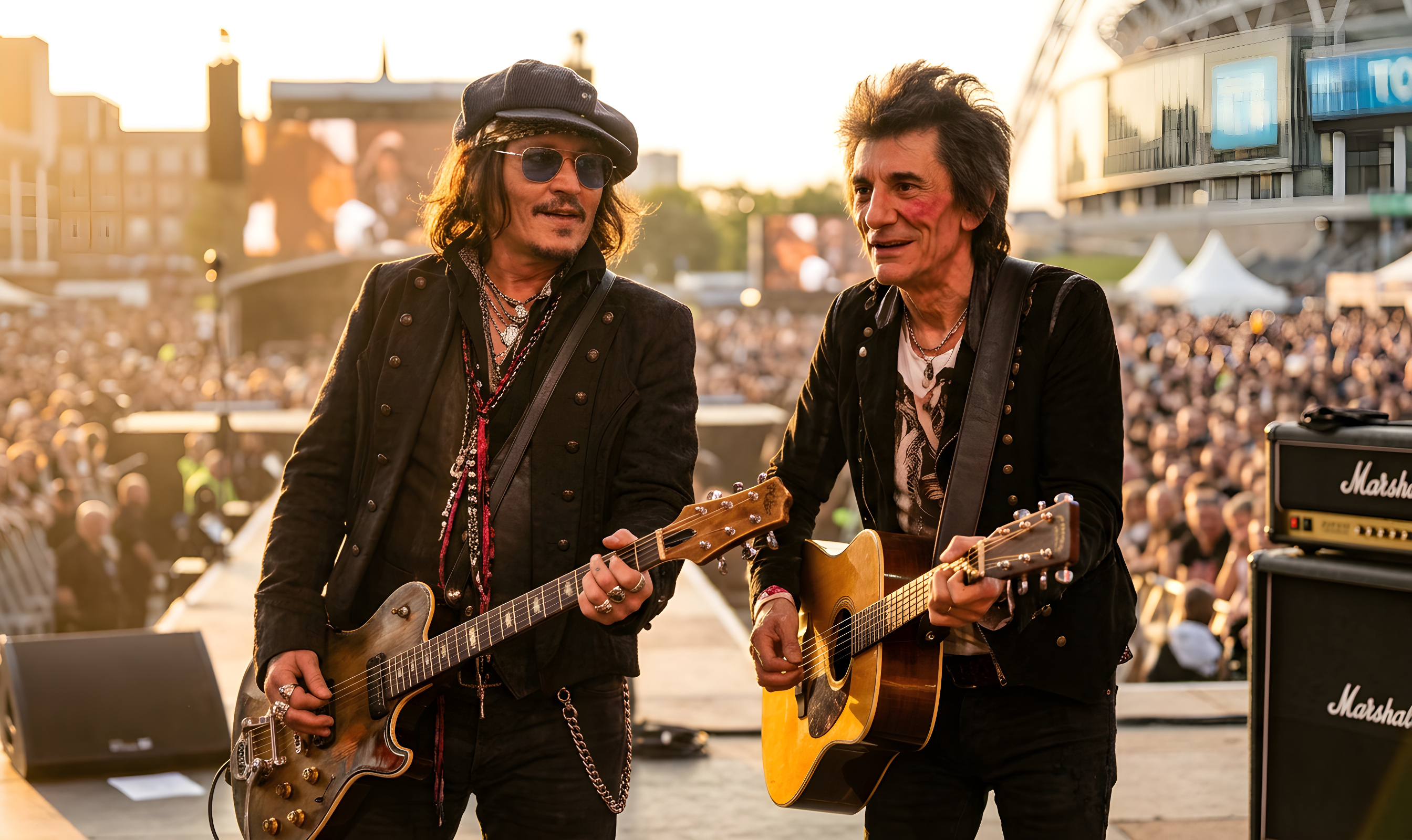 Johnny Depp indtager London med kendt rockband