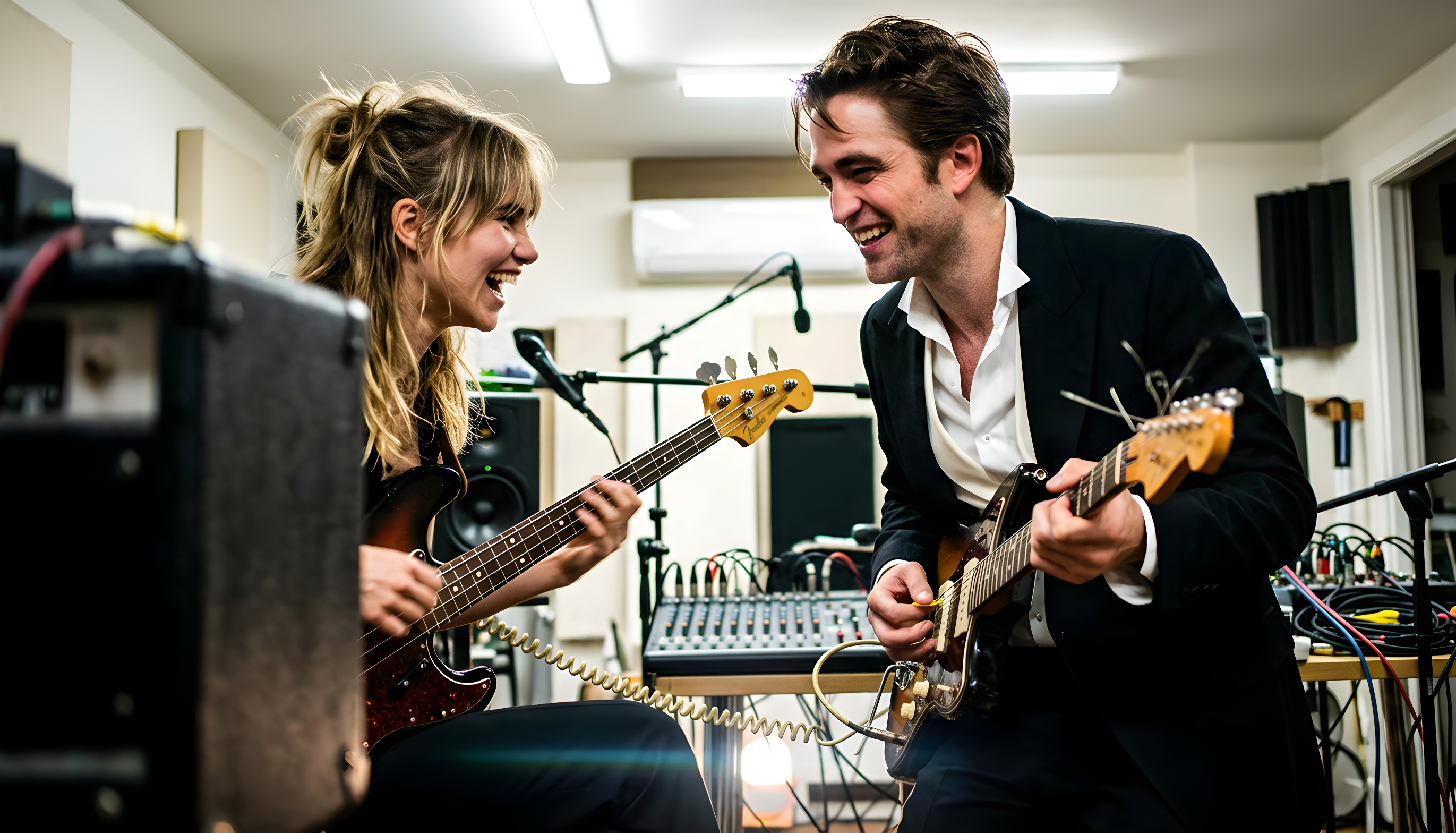 Suki Waterhouse laver hemmelig musik med Robert Pattinson