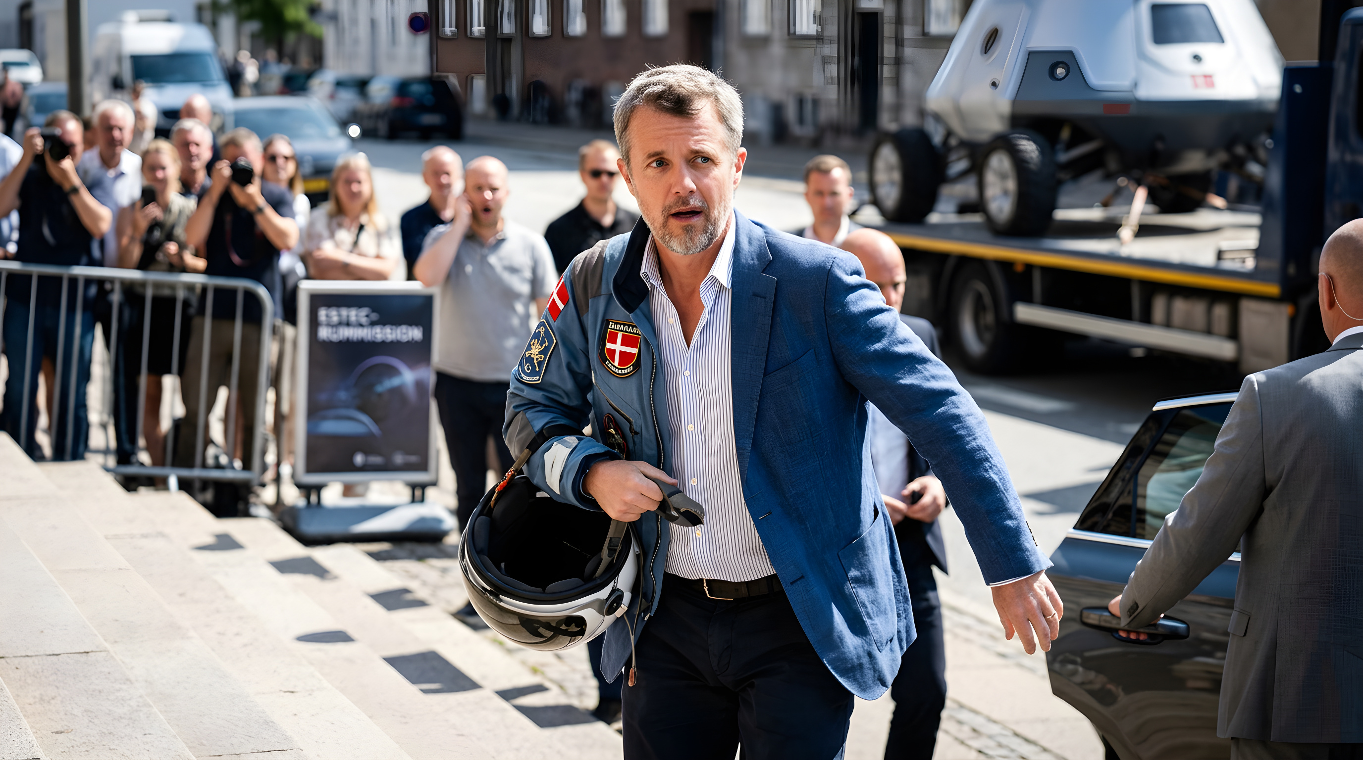 Kong Frederik på uventet mission i rummet