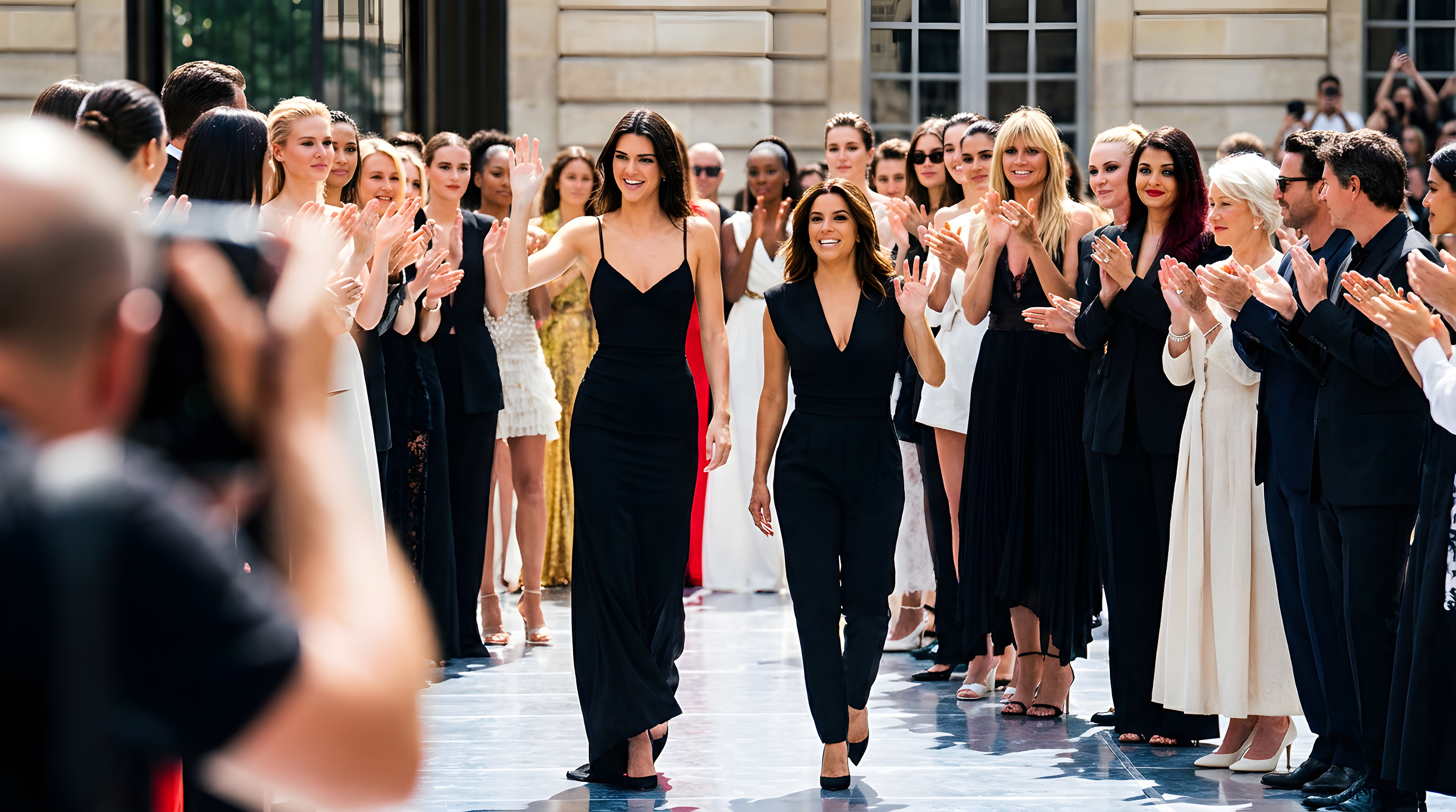 Kendall Jenner og Eva Longoria indtog scenen i Paris