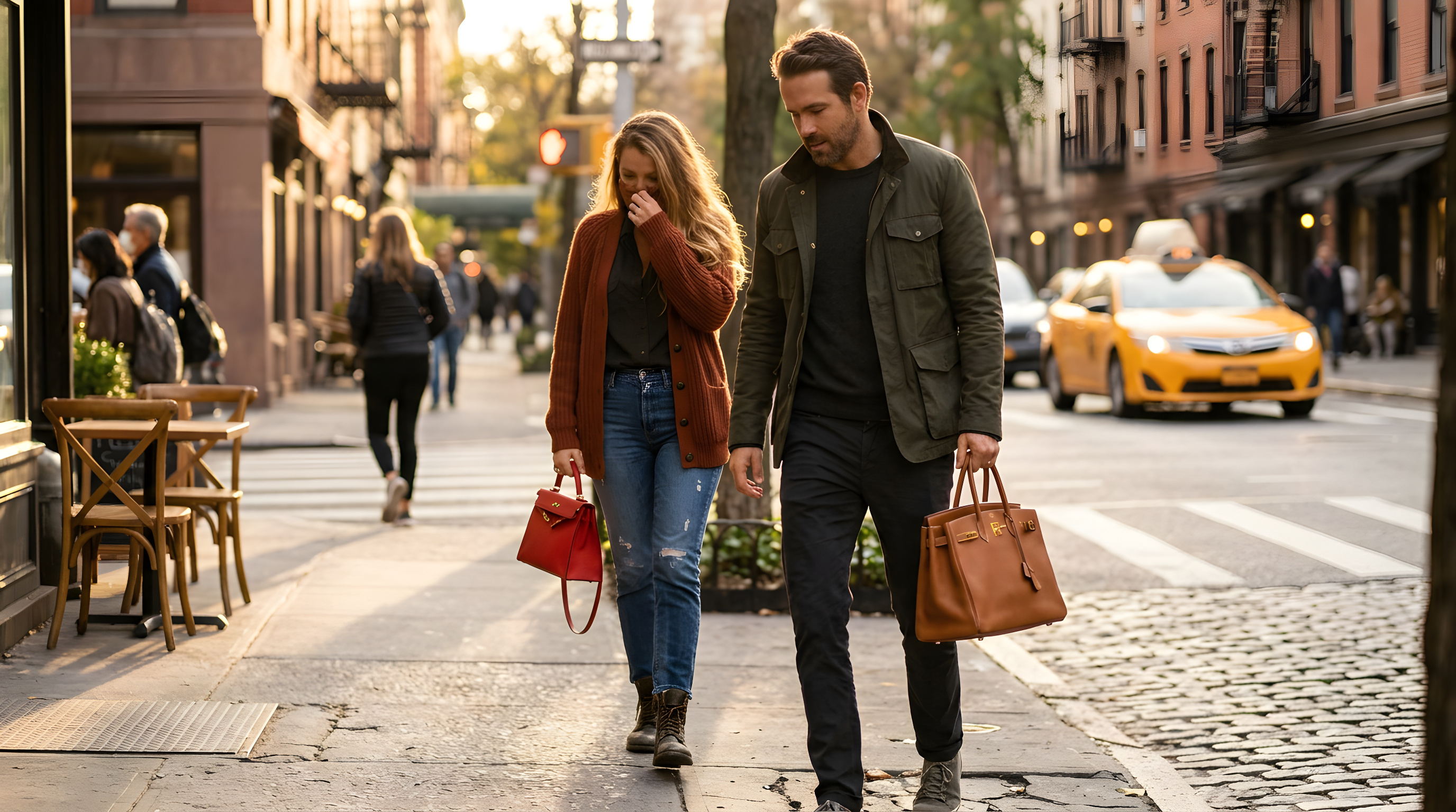 Blake Lively og Ryan Reynolds luftede tasker til 700.000 kroner