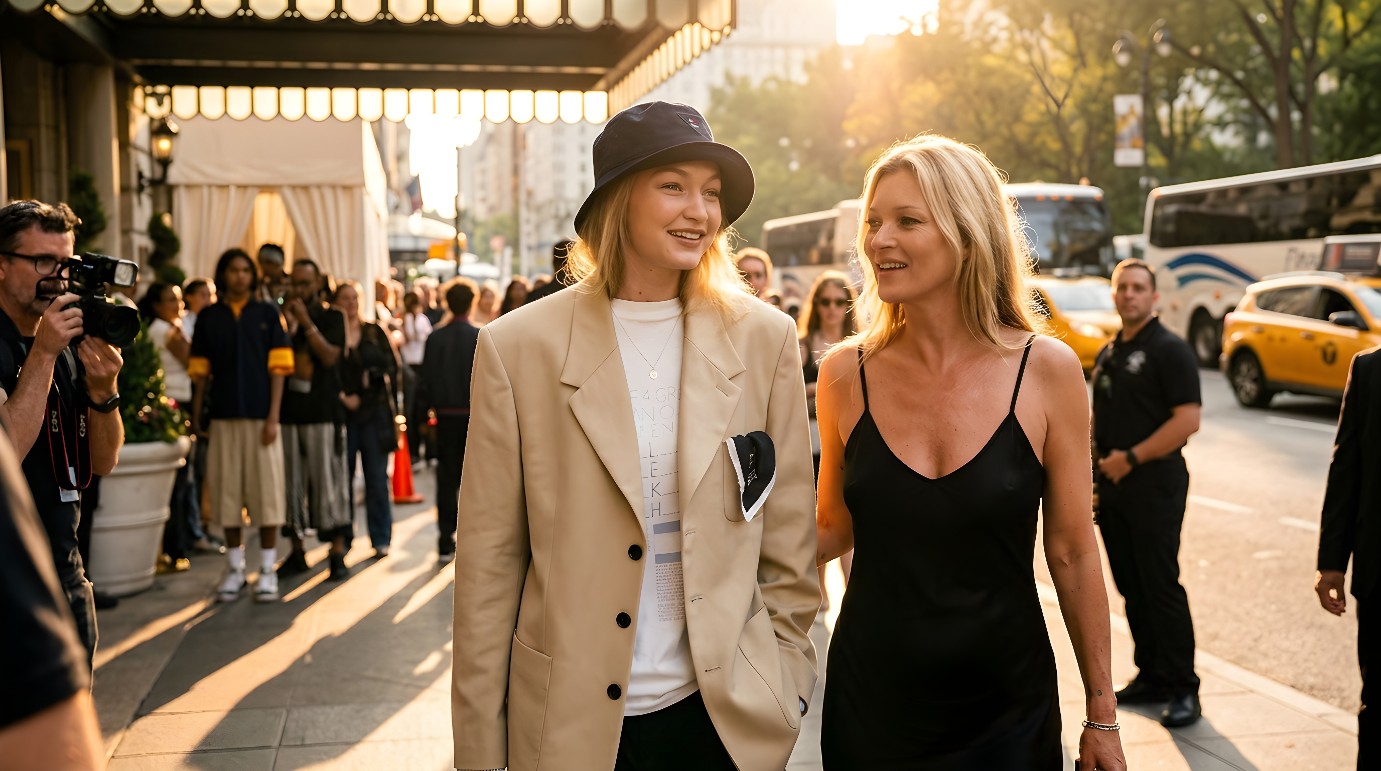 Gigi Hadid og Kate Moss stråler til vildt modeshow