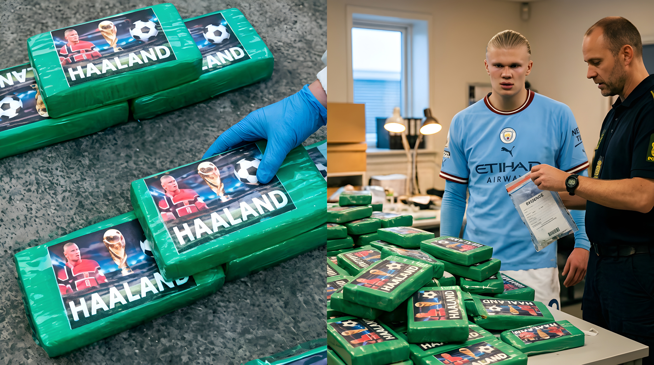 Erling Haalands ansigt misbrugt på tonsvis af kokain