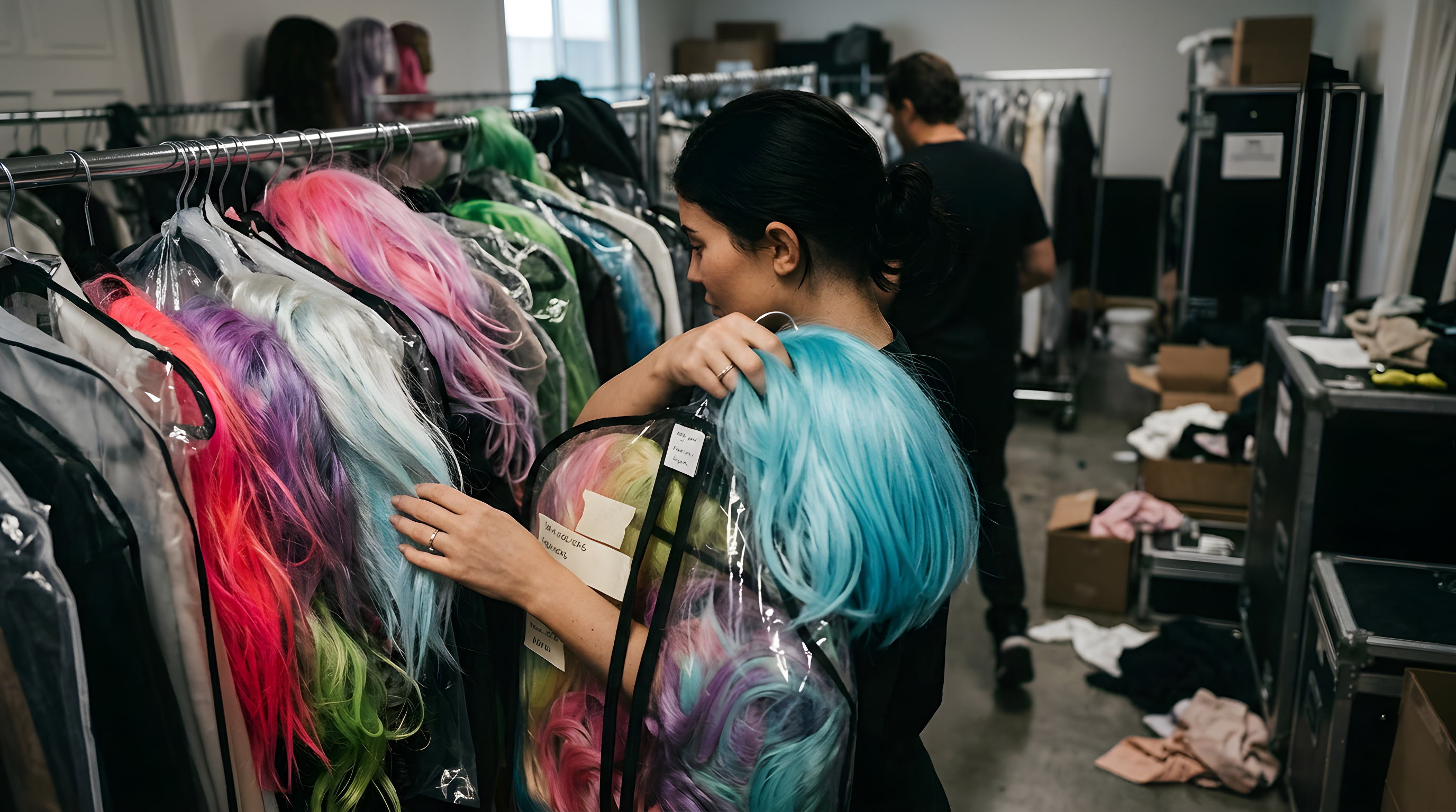 Kylie Jenner deler billeder af sine berømte farverige parykker