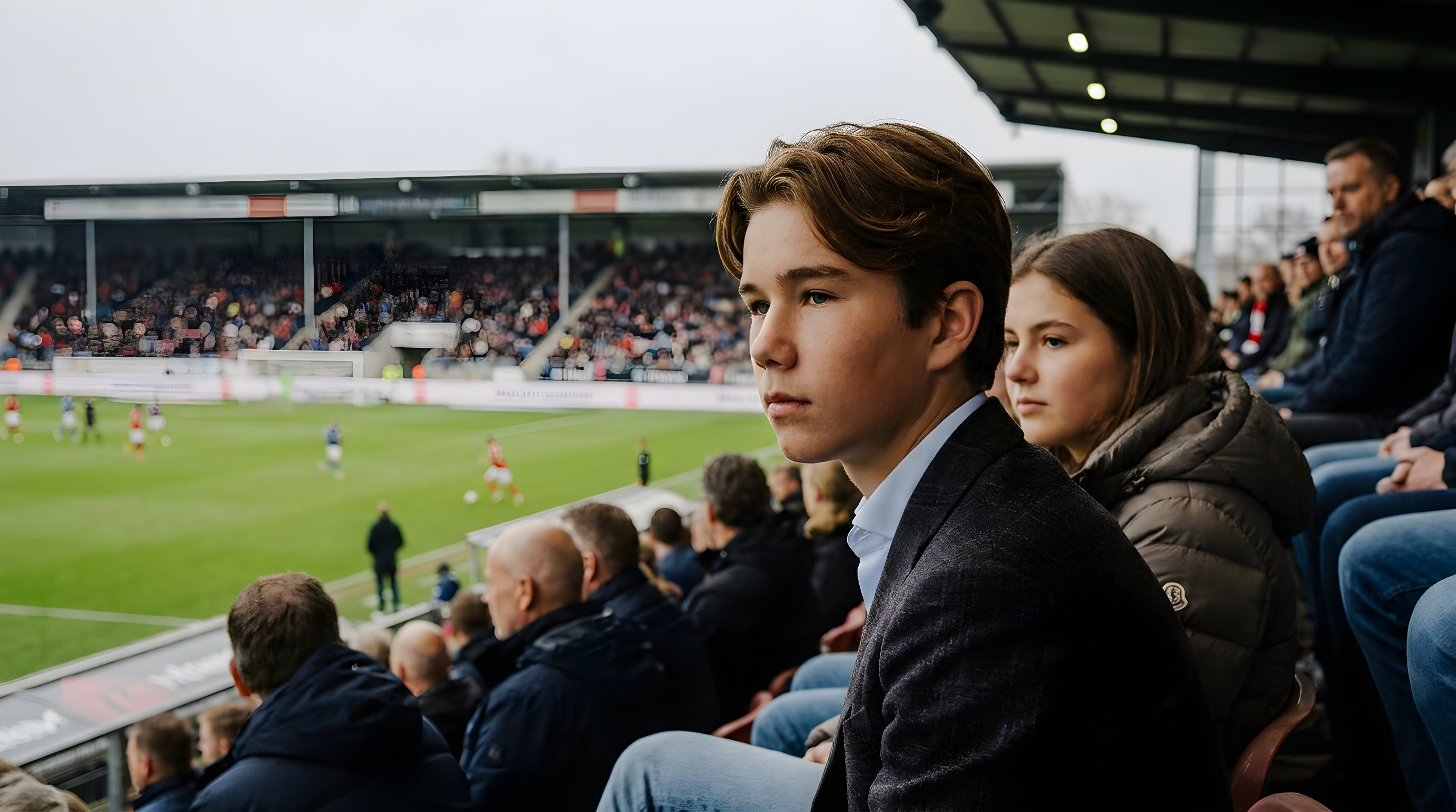 Prins Vincent tog til fodboldkamp med en veninde