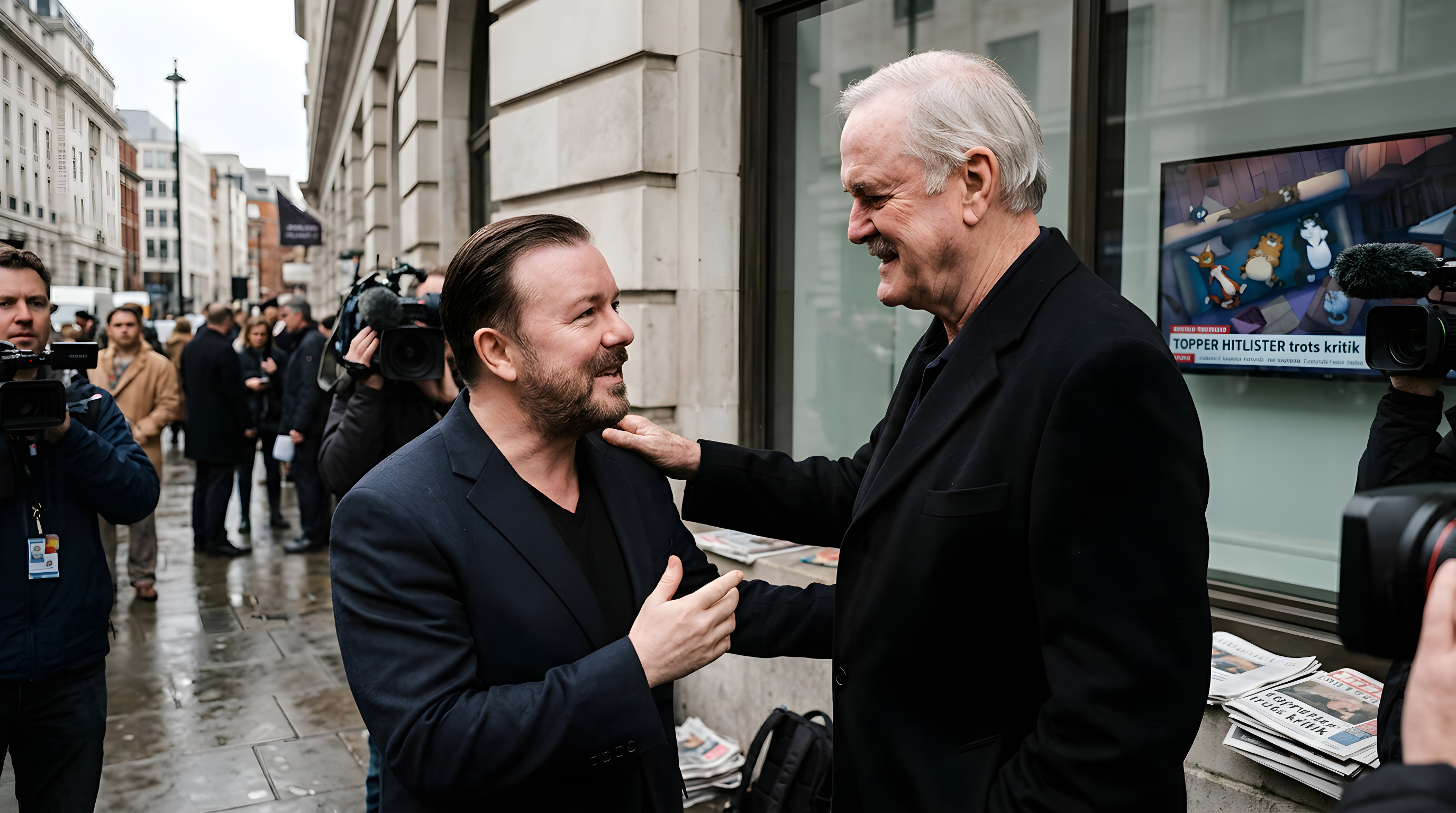 Ricky Gervais får hård kritik men hyldes af legende