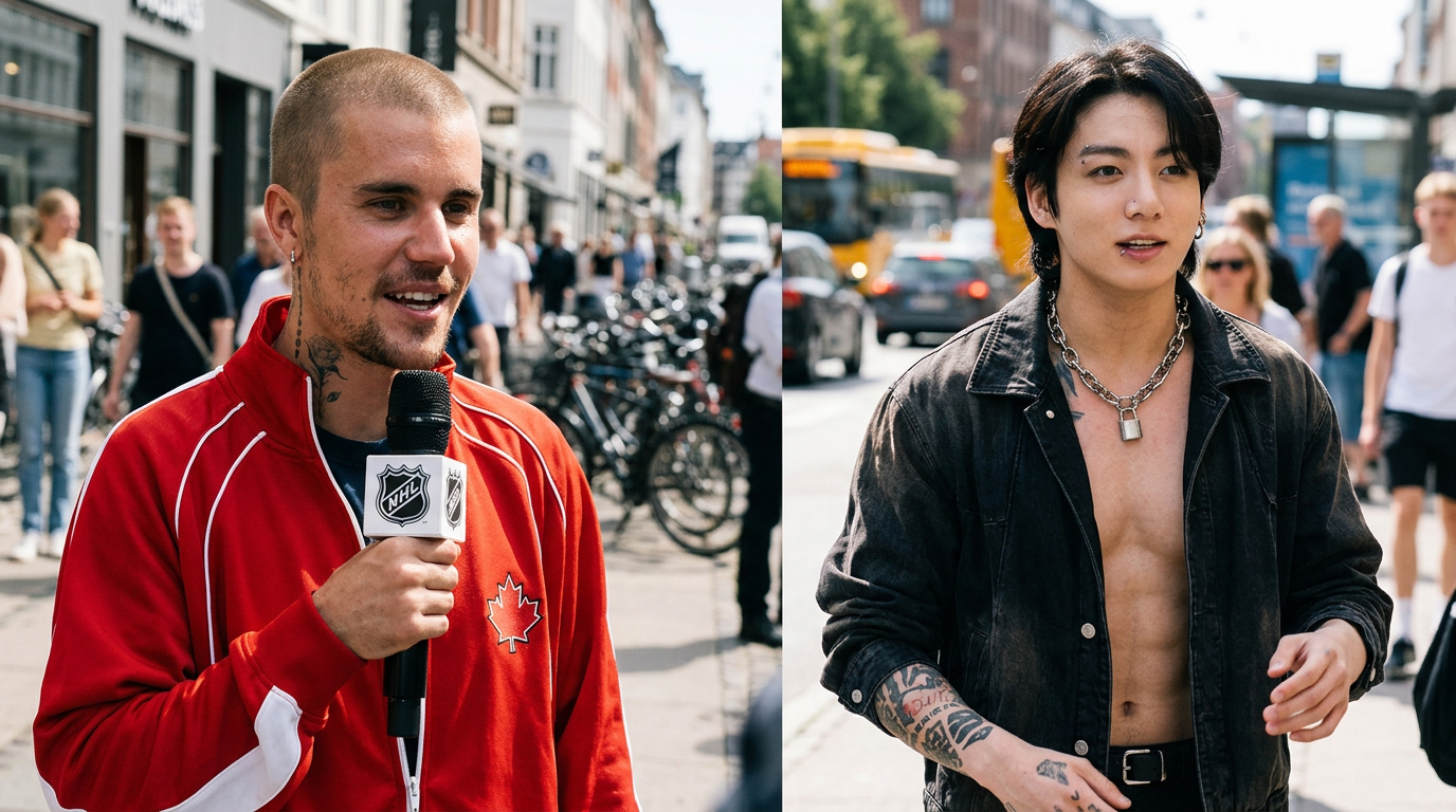 Justin Bieber deler video af halvnøgen popstjerne