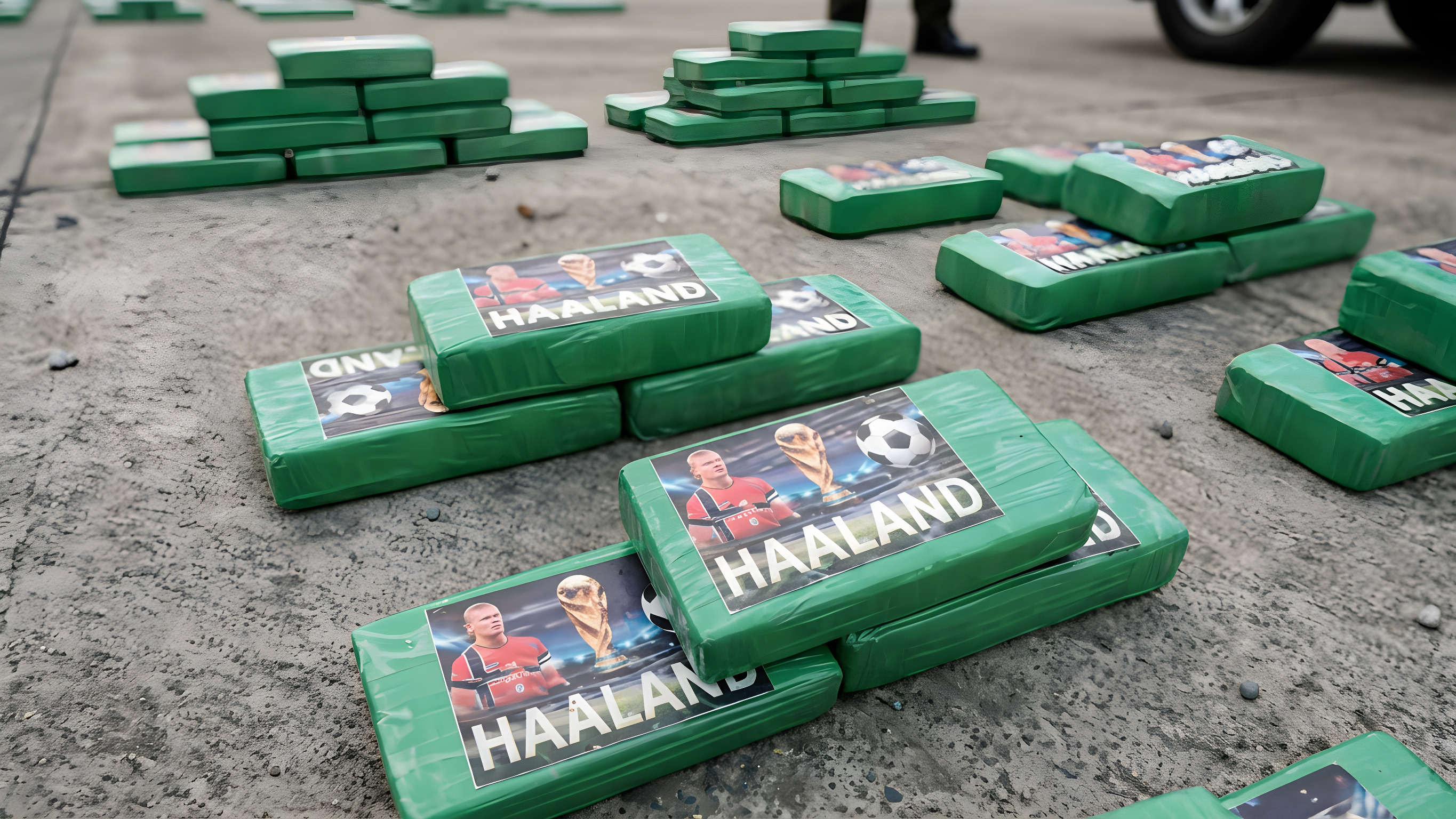 Billeder af Erling Haaland misbrugt på et halvt ton kokain