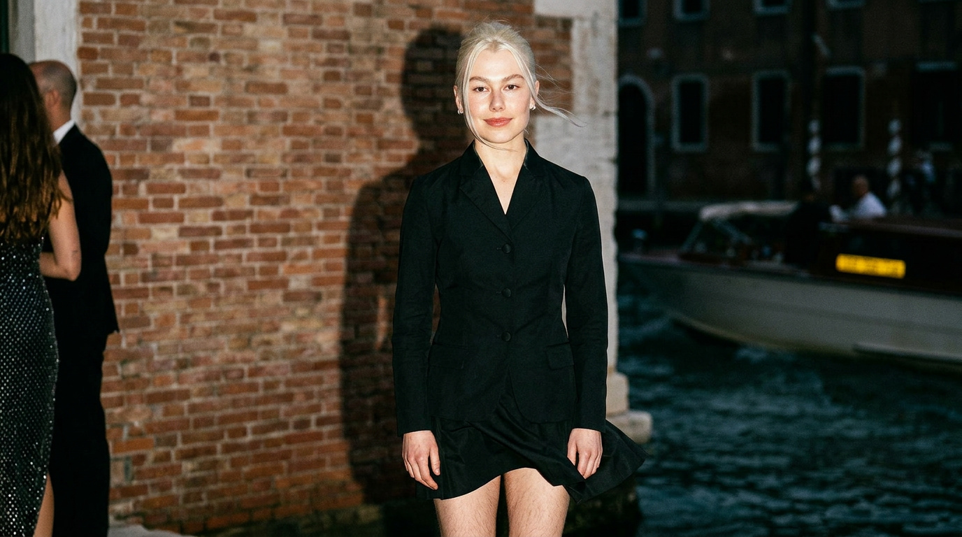 Phoebe Bridgers vækker opsigt med ubarberede ben i Venedig