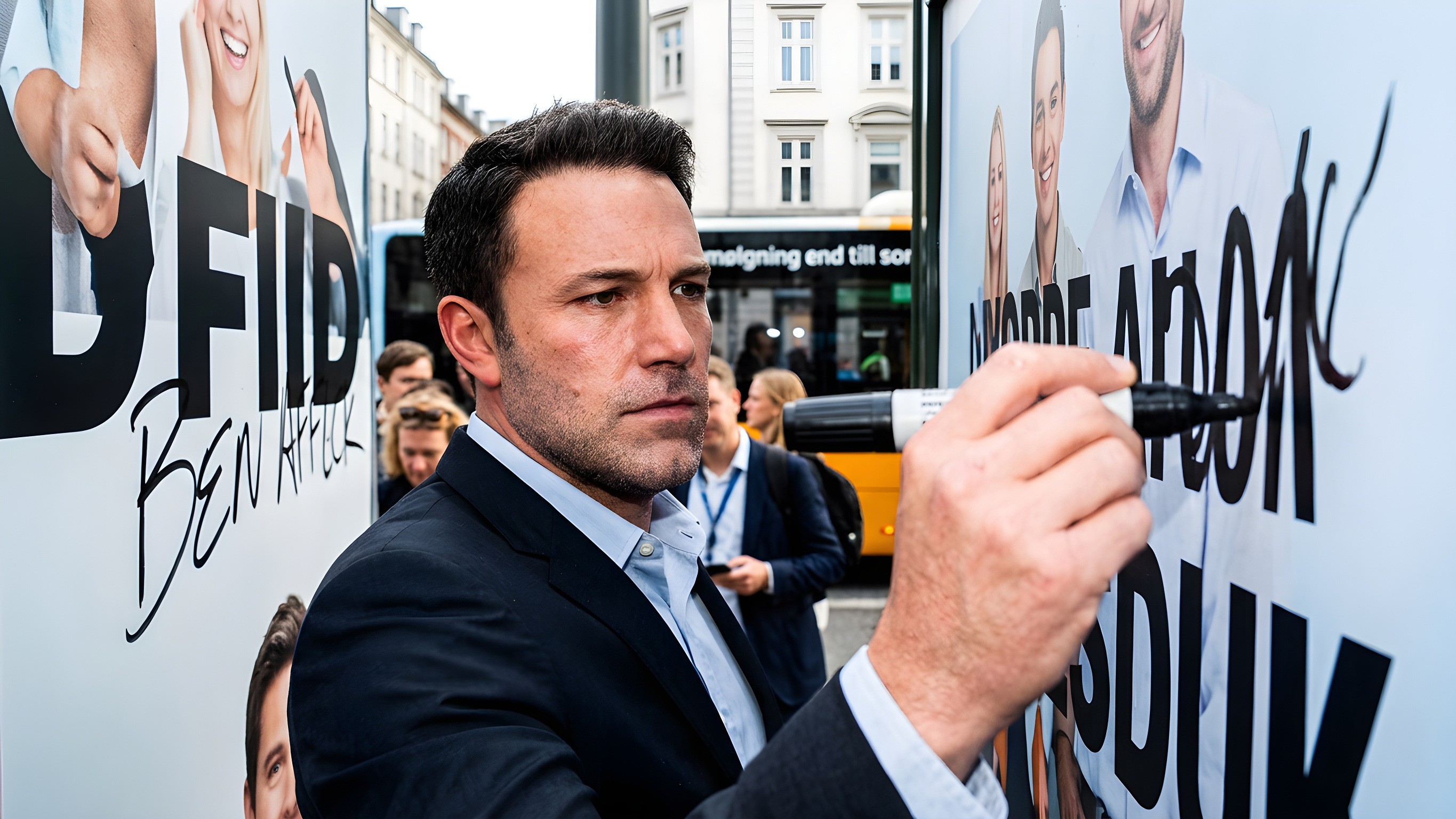 Ben Affleck overmaler reklamer med sit eget navn