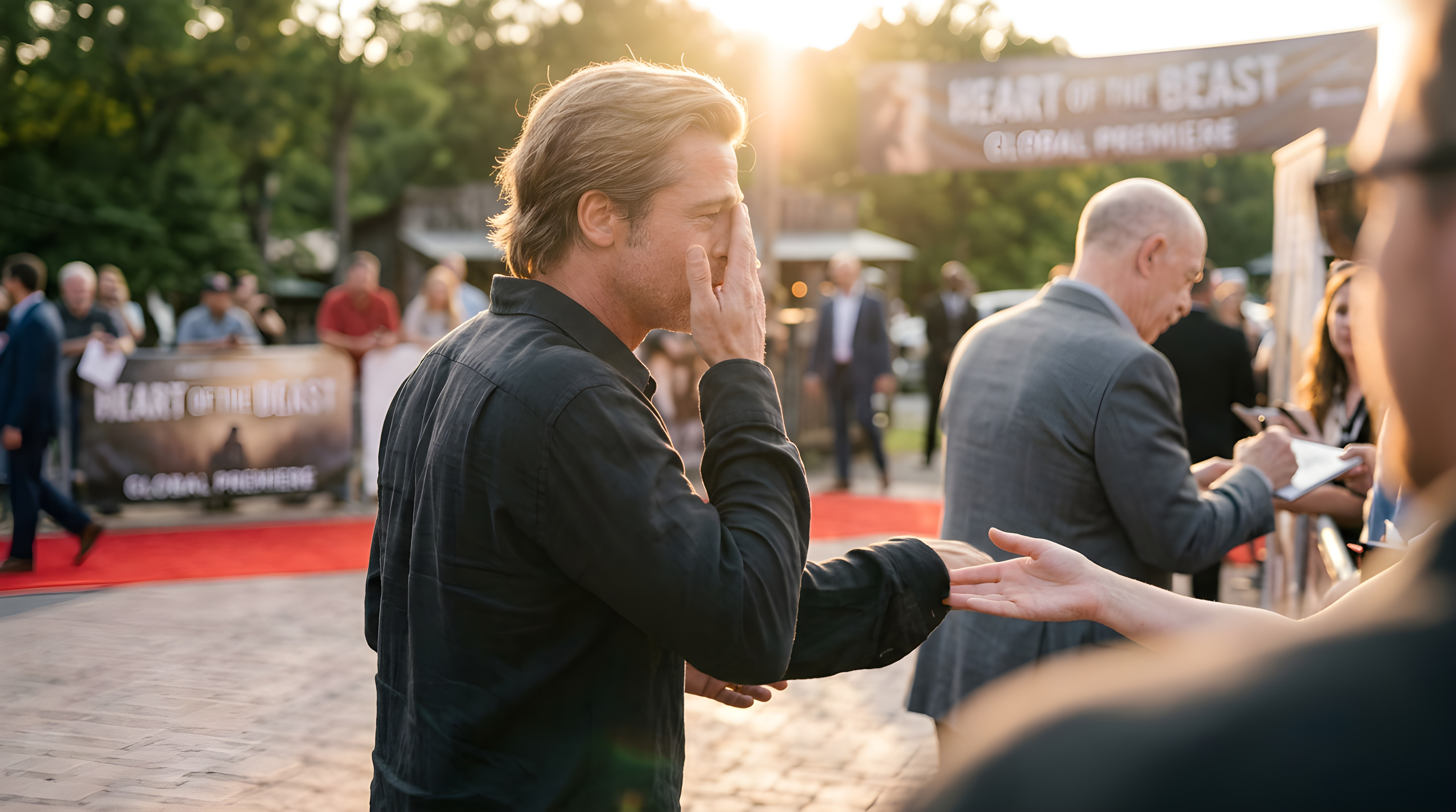 Brad Pitt stjal opmærksomheden ved stor filmpremiere