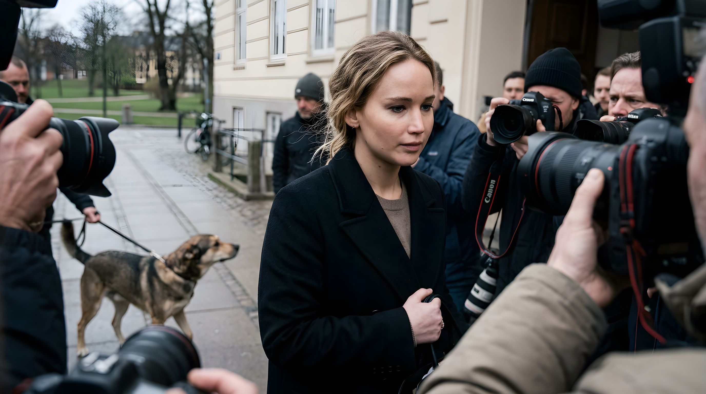 Jennifer Lawrence skiller sig af med hunden for at beskytte sin baby