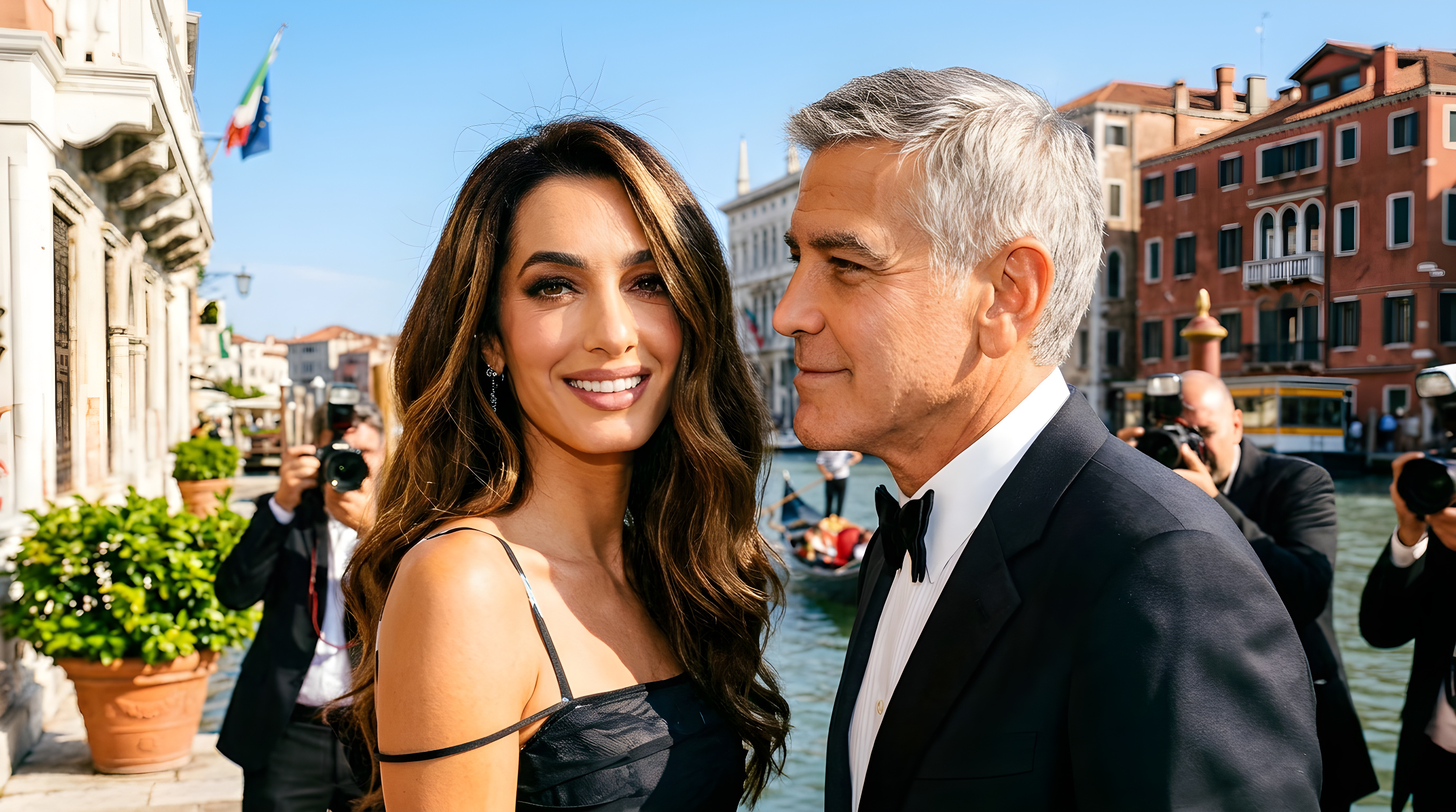 Amal Clooney vækker opsigt med ny hårfarve i Venedig