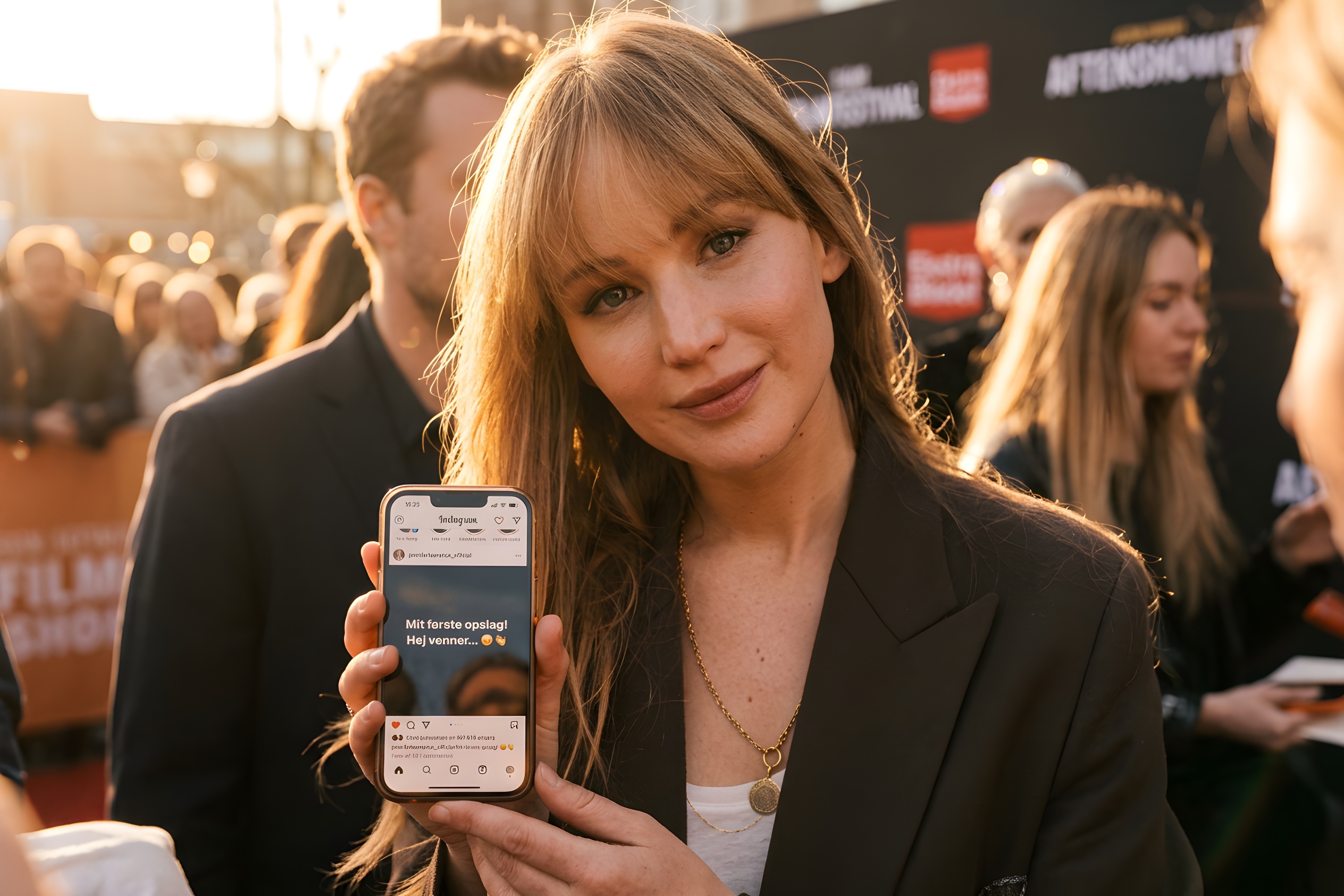 Jennifer Lawrence laver sit første opslag på Instagram