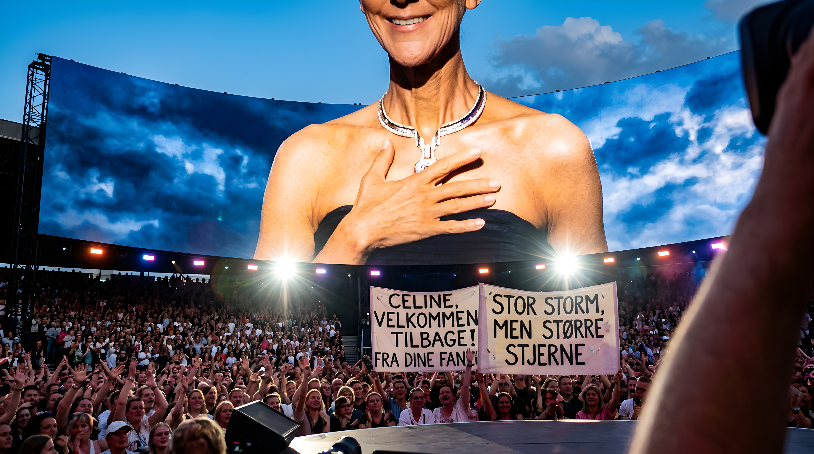 Celine Dion i stormvejr efter comeback i Paris
