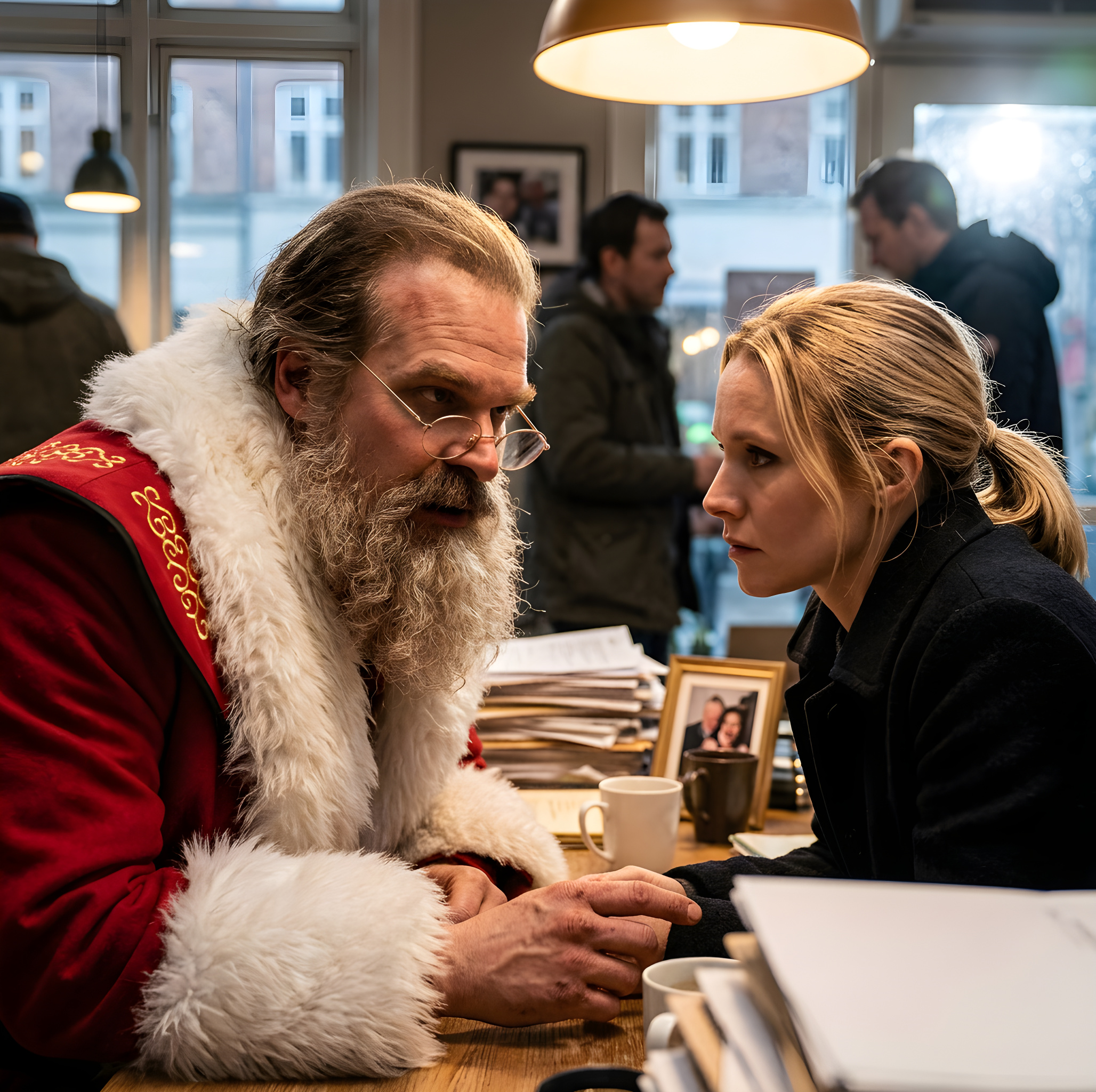 David Harbour får selskab af Kristen Bell i ny juleaction