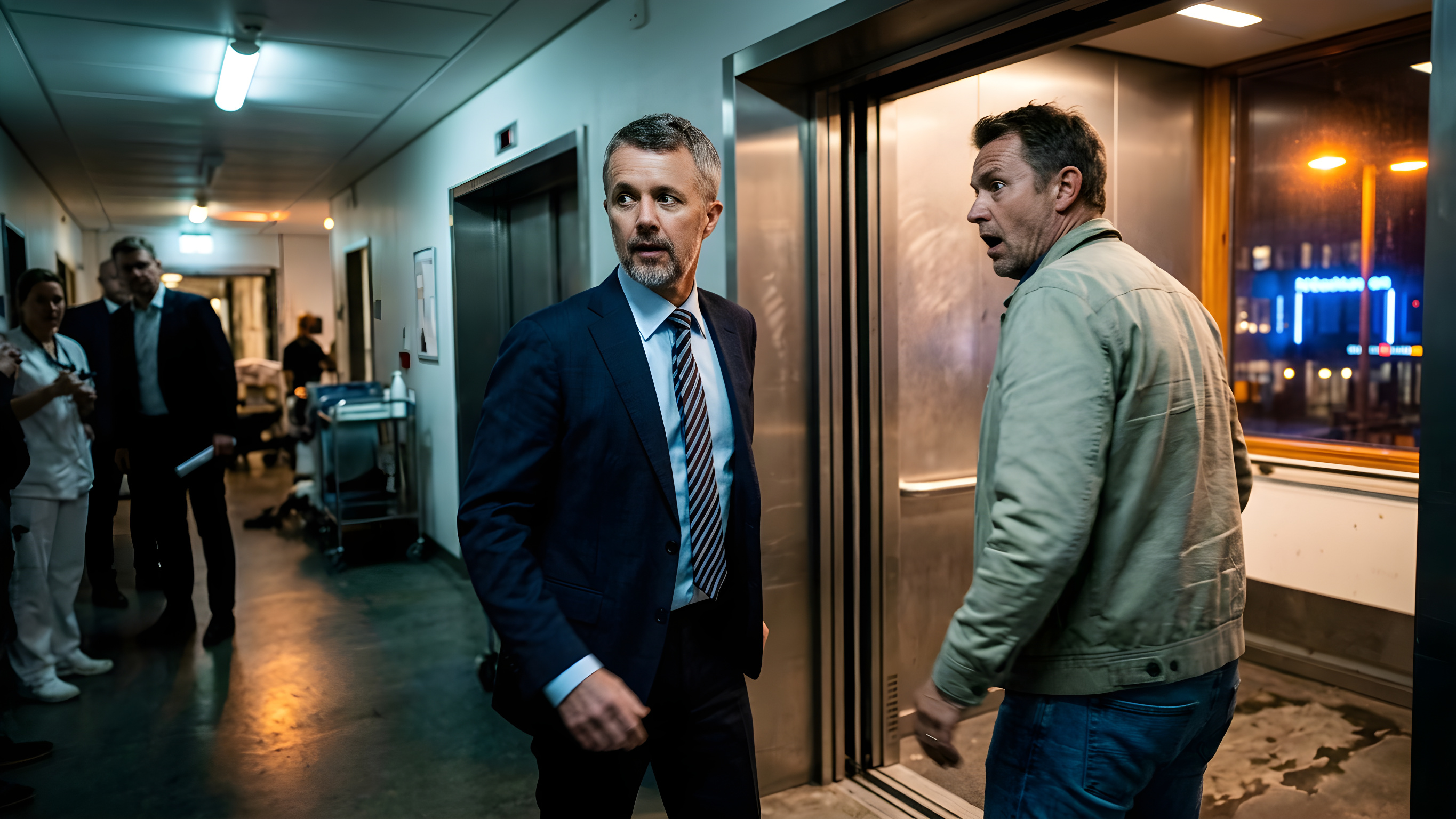 Kong Frederik overraskede Henrik Qvortrup i elevator