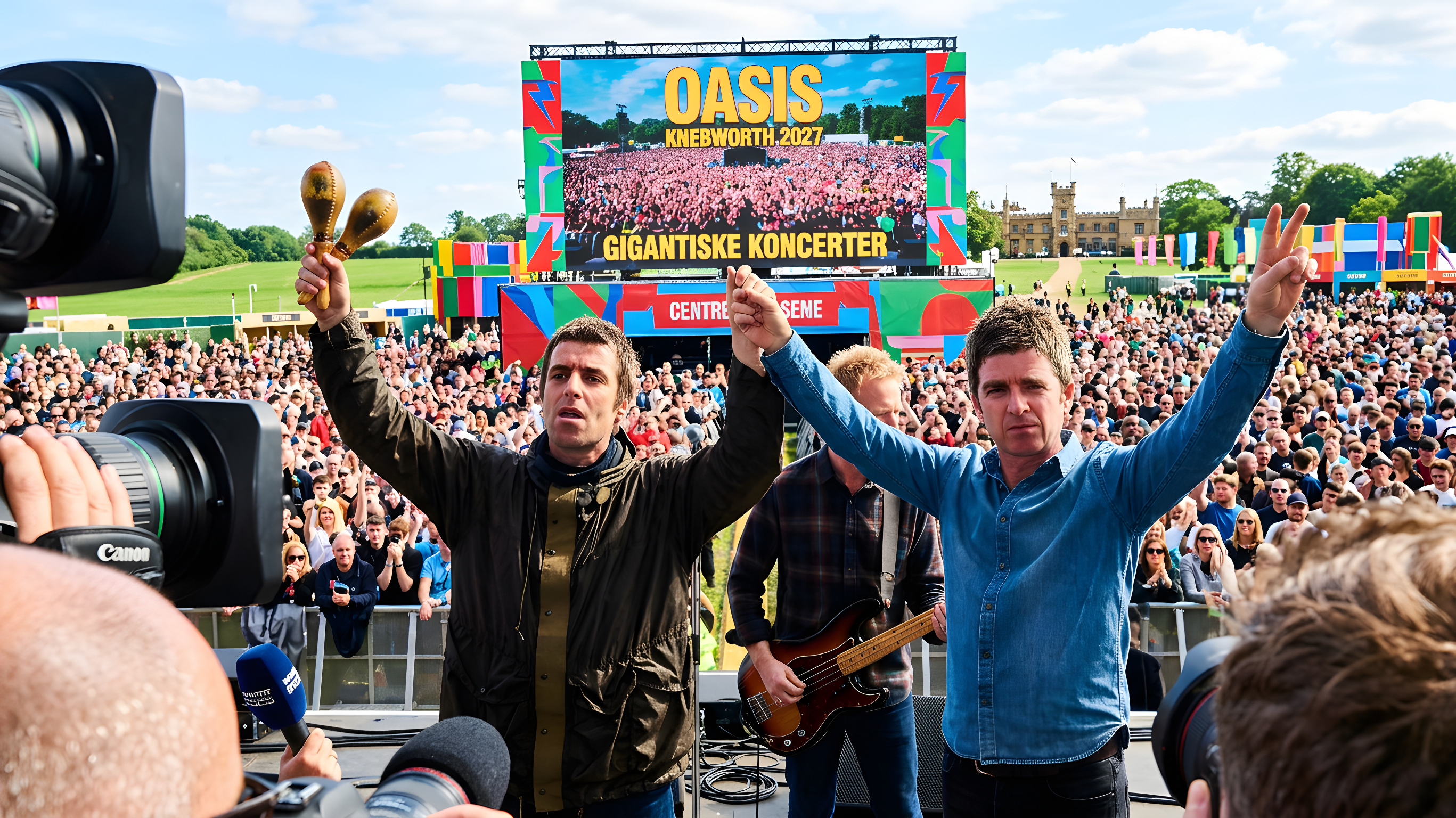 Oasis planlægger gigantiske koncerter på Knebworth i 2027